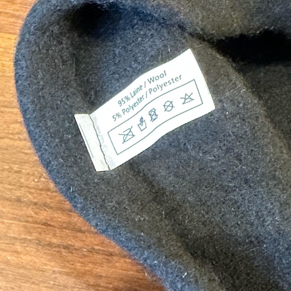VTG 2000s Black 100% Wool Basque Beret - Picture 4 of 6